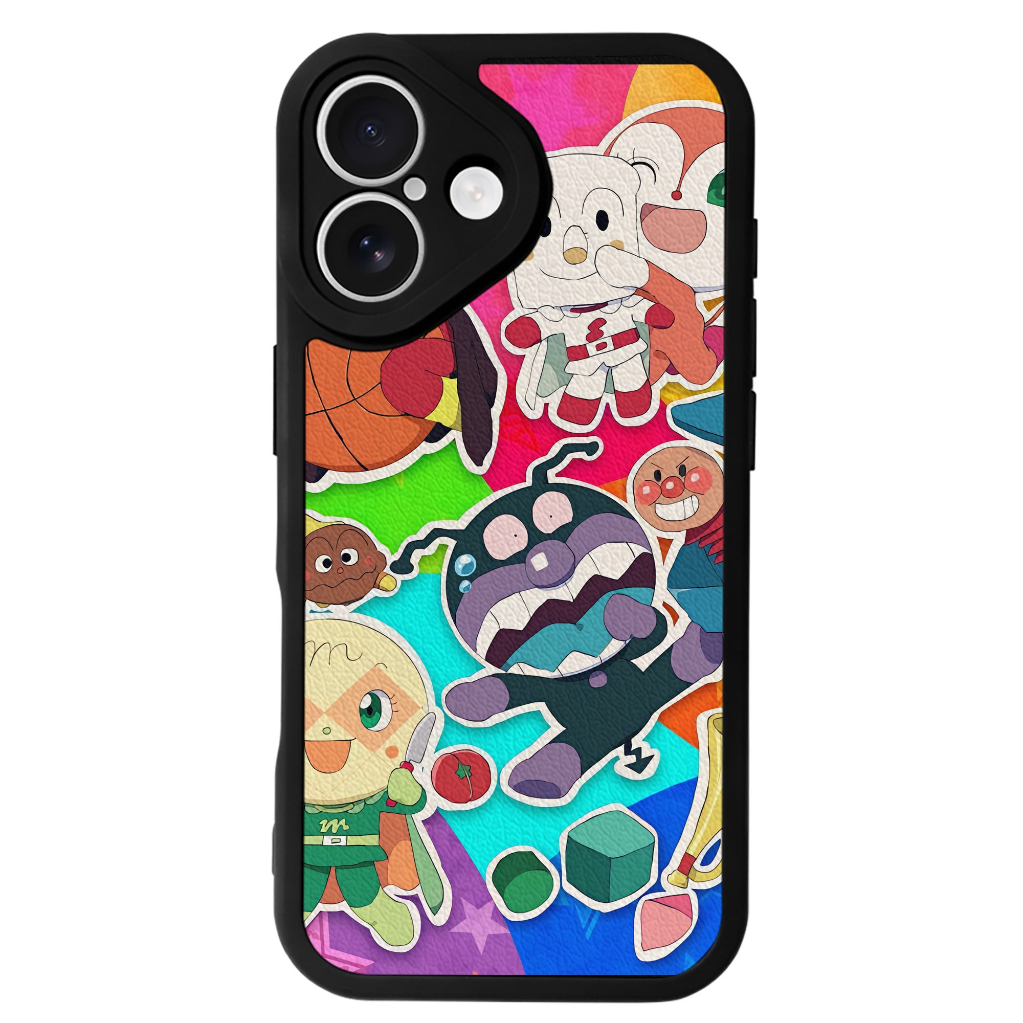 （画像用） アンパンマン Anpanman 【iPhone 16シリーズ対応】シリコンスマホケース（レザー調） 材質：シリコン